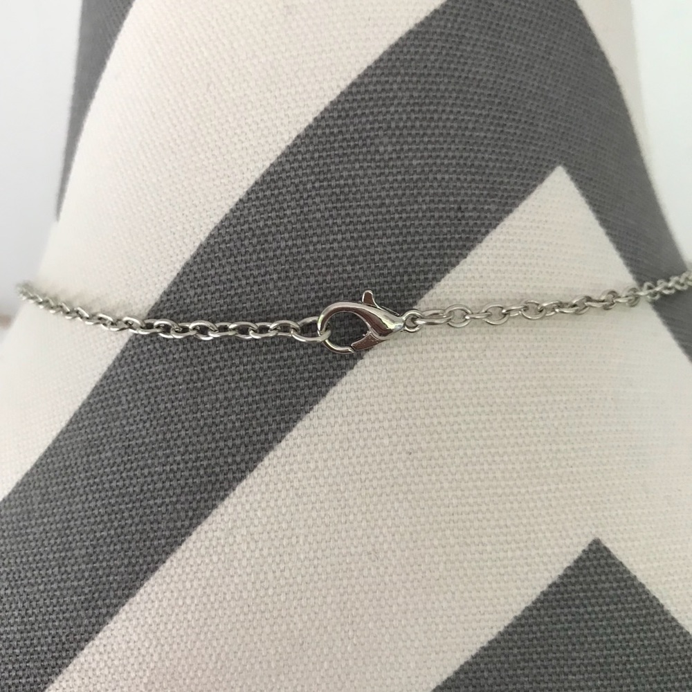 Just Read Silver Cabochon Fashion Necklace - Picture 4 of 5